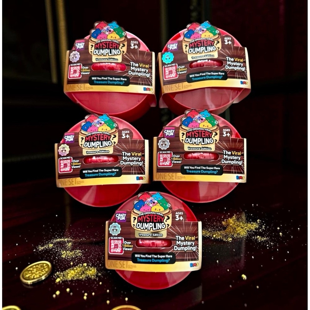 5 SEALED Crazy Fun RMS Treasure Squishy Bun Set